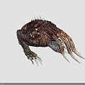 Fierce Mythical Monster Featuring Spiked Back Sharp Claws Open Mouth And Razor Teeth