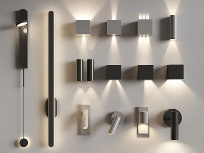 Modern Wall Sconces with Various Styles and Sleek Designs for Interior Lighting 3d model