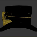 Stylish Black Top Hat With Golden Goggles And Chain Decorations For Daily Wear
