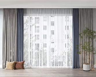 Modern Curtains 3d model