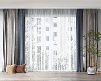 Modern Curtains 3d model