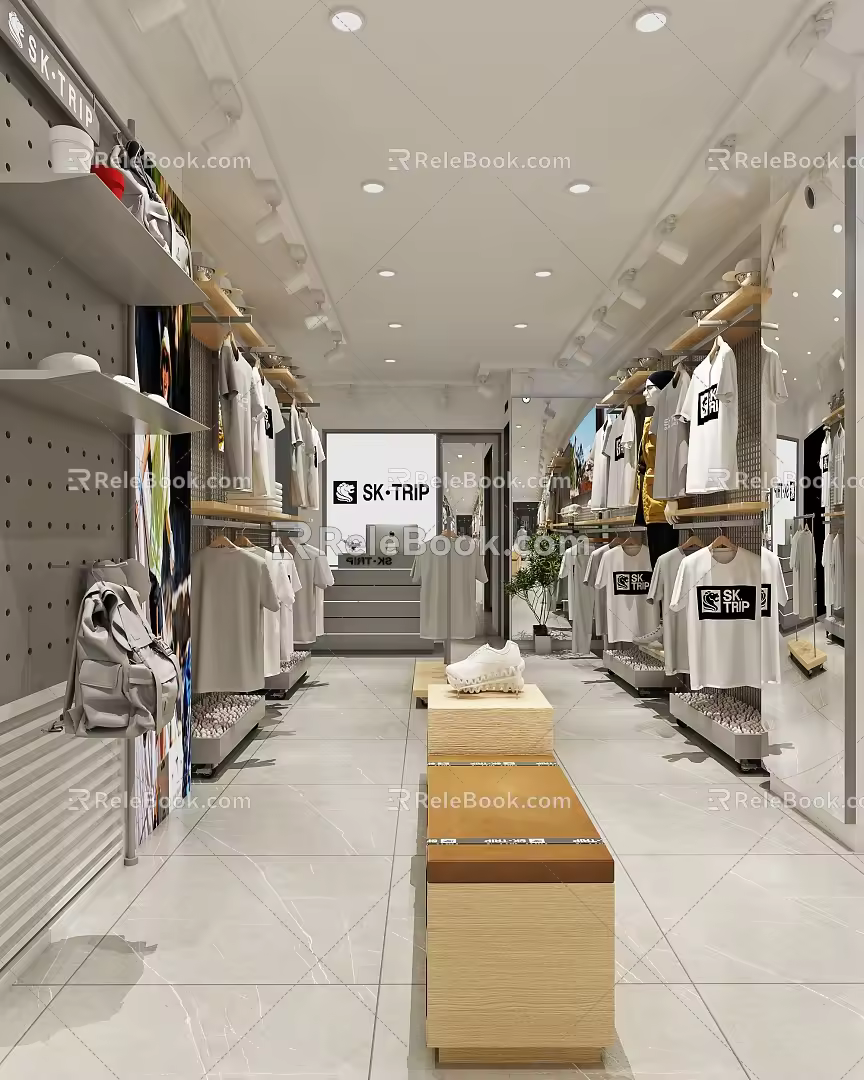 Clothing Store Clothing Display Rack Clothing Props Clothing Display Shelf Display Shelf Display Props Display Cabinet Display Stand Display Cabinet Display Stand 3d model