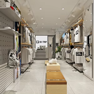 Clothing Store Clothing Display Rack Clothing Props Clothing Display Shelf Display Shelf Display Props Display Cabinet Display Stand Display Cabinet Display Stand 3d model