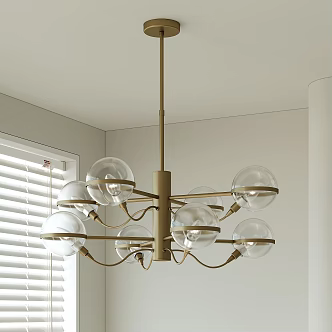 French metal chandelier 3d model