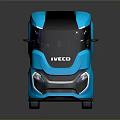 IVECO Blue Truck Futuristic Design With ETP FORWARD Branding Modern Wheels And Aerodynamic Structure