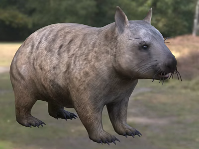 Tortoise In Natural Grassland Habitat With Thick Shell And Short Legs 3d model