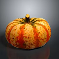 Decorative Orange And Yellow Striped Spotted Pumpkin For Home Living Room Decoration