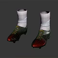 Black and Red Soccer Cleats with White Socks Modern Design for Football Sports