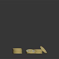Stacked Gold Coin Inspired Jewelry Accessories With Shiny Metallic Surface And Dollar Signs