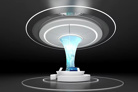 Science and Technology Exhibition Hall Booth Display Area Zhongdao Cabinet Exhibition Hall Pillars 3d model