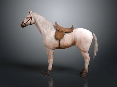 White Reptile With Brown Saddle Standing On Gray Background Surface 3d model White Reptile With Brown Saddle Standing On Gray Background Surface 3d model