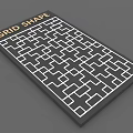 Grid Shape Wall Decor with Modern Geometric Pattern for Home Decoration