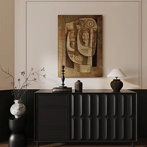 Middle Ancient Style Decorative Painting Simple European Style Decorative Painting Classical Decorative Painting Abstract Painting 3d model