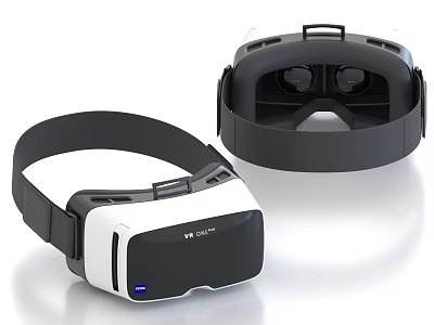 Modern VR Headset With Comfortable Headband High Resolution Lenses And Sleek Design 3d model