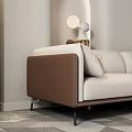 Modern double sofa 3d model