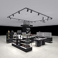 Modern ROCCA Brand Store Interior With Display Shelves Track Lighting And Product Counters