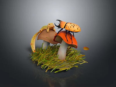 Lizard Anime Lizard Beetle Chameleon Cartoon Lizard Reptile Cold Blooded Animal Reptile 3d model