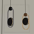 Modern Hanging Pendant Lights With Circular Ring Design In Silver And Gold Metal Finish