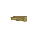 Modern Yellow Upholstered Sofa With Comfortable Seats And Stylish Armrest Design