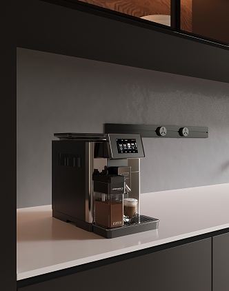 Coffee Machine Metal Stainless Steel Coffee Bean Appliances 3d model