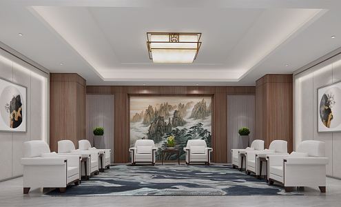 New Chinese Reception Room Reception Room 3d model