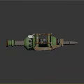 Mechanical Tool With Green Metal Components Spiral Structure And Gears