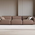 Modern One Word Multiplayer Sofa 3d model