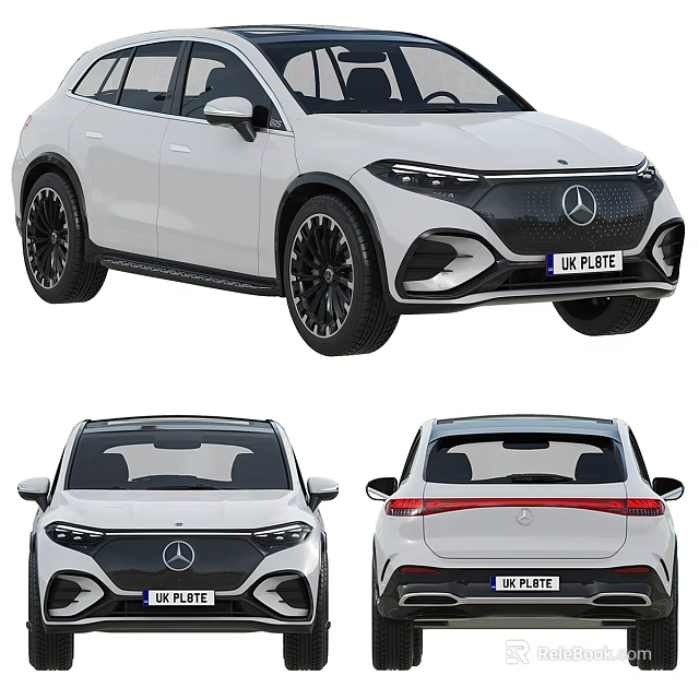 Mercedes Benz SUV Displayed From Various Angles 3d model