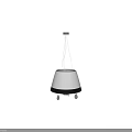 Elegant Modern Wall Lamp Design With White Shade Black Trim And Crystal Pendants