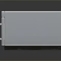 Valera Stainless Steel Sideboard Featuring Microwave Oven With Blue Control Panel Digital Buttons And Transparent Door