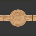 Scenic Landscape With Handcrafted Wooden Totem Pole And Winged Carvings
