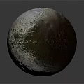 Detailed Moon Sphere With Craters And Silver Textured Surface On Dark Background