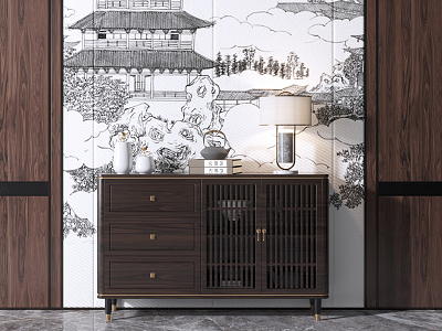 New Chinese Sideboard 3d model