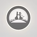Romantic Silhouette Wall Light With Couple Bridge Design For Home Decor