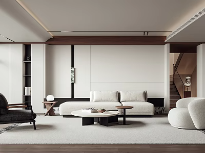 Living Room Middle Ancient Living Room Sofa Coffee Table Combination Middle Ancient Sofa Ornaments Leisure Chair Decorative Painting Carpet 3d model