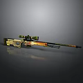 High Precision Military Sniper Rifle With Camouflage Pattern And Tactical Scope