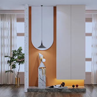 Modern Entrance Cabinet 3d model