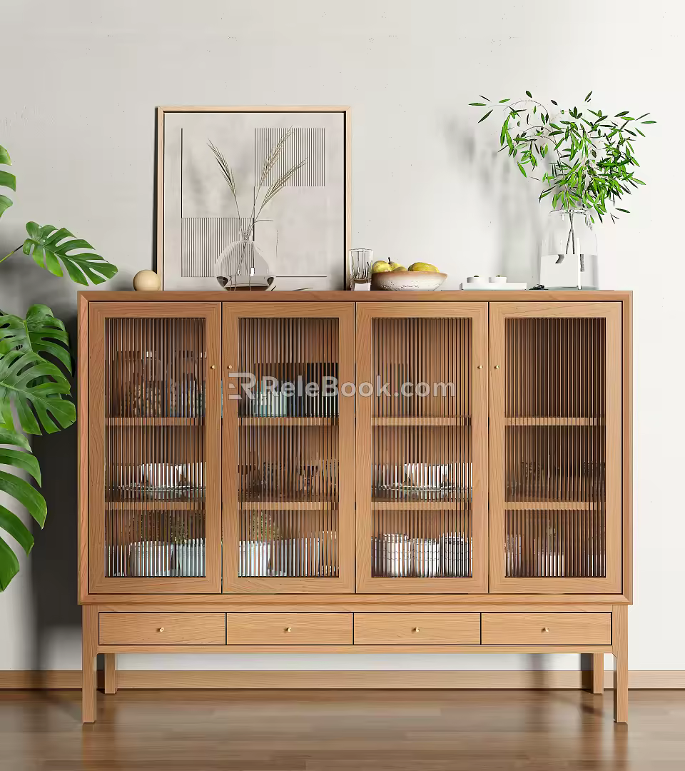 Nordic Sideboard Side Cabinet 3d model