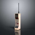 Vintage Retro Electronic Communication Device With Antenna Numeric Keypad And Display Screen