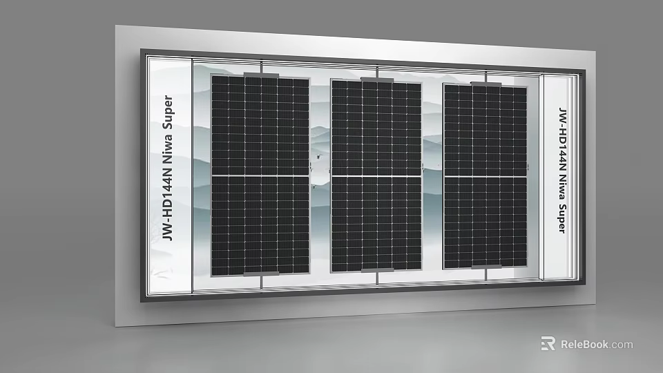 Commercial Solar Panel Equipment With High Efficiency For Business Power Generation 3d model 