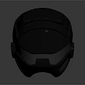 Futuristic Black Helmet With Matte Finish Integrated Visor And Aerodynamic Sci Fi Design
