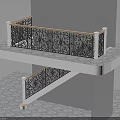 Modern Staircase Railing Design With Wrought Iron Patterns And Wooden Trim