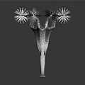 Elegant Silver Deer Inspired Vase With Star Shaped Decor And Modern Design 3d model