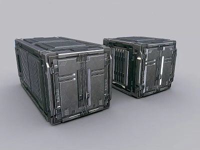 sci-fi industrial container 3d model
