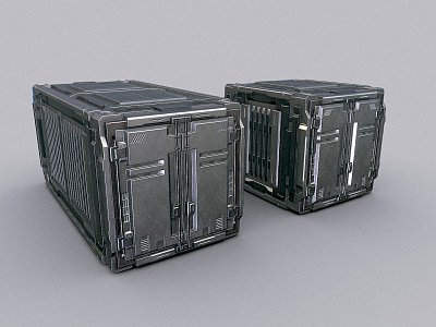 sci-fi industrial container model