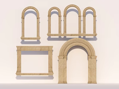 Stone Decorative Arches And Frames In Different Architectural Styles 3d model