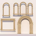 Stone Decorative Arches And Frames In Different Architectural Styles 3d model
