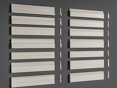 Different Types Of Decorative Plaster Cornice Mouldings For Home Interior Design 3d model