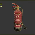 Red FIREX Fire Extinguisher With A B Label Black Nozzle And Base
