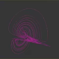 Abstract Geometric Spiral Design With Dynamic Lines On Gray Background 3d model